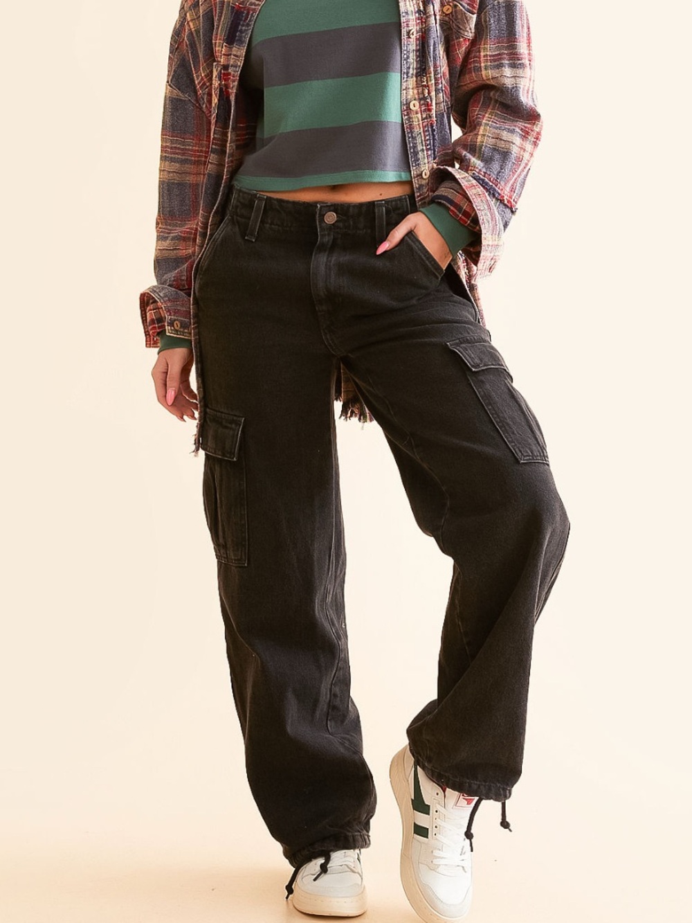 Levi's Black 94 Baggy Cargo Jeans - Women's